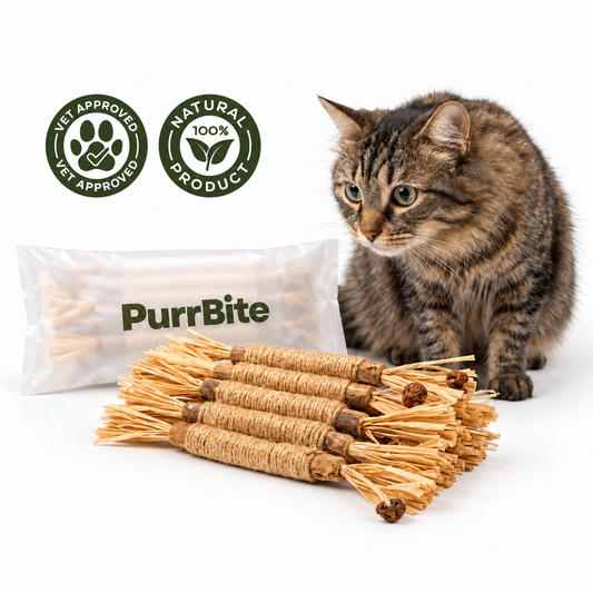 PurrBite™ Pack de Sticks Dentales de Silvervine